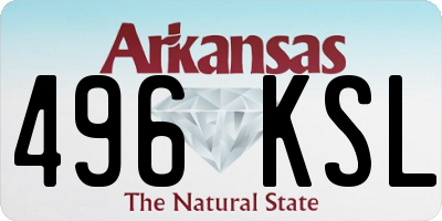 AR license plate 496KSL