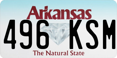 AR license plate 496KSM