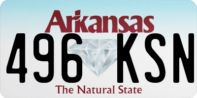 AR license plate 496KSN