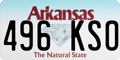 AR license plate 496KSO