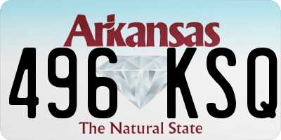 AR license plate 496KSQ