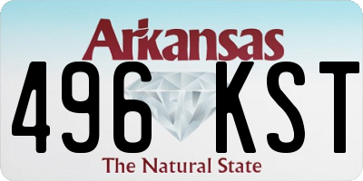 AR license plate 496KST