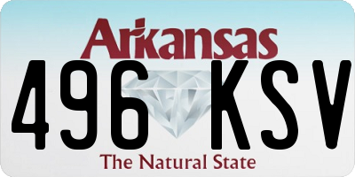 AR license plate 496KSV