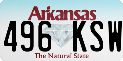 AR license plate 496KSW