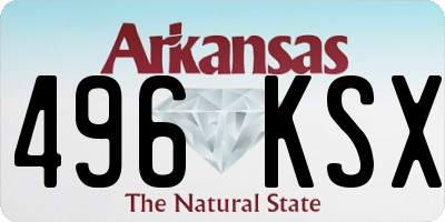 AR license plate 496KSX
