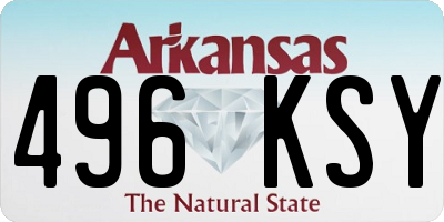 AR license plate 496KSY