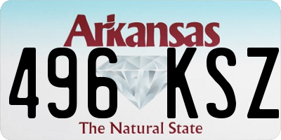 AR license plate 496KSZ
