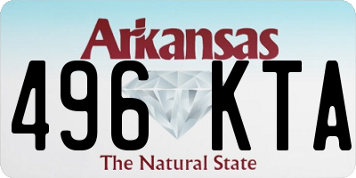 AR license plate 496KTA