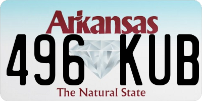 AR license plate 496KUB