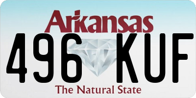 AR license plate 496KUF