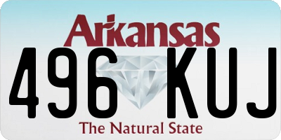 AR license plate 496KUJ