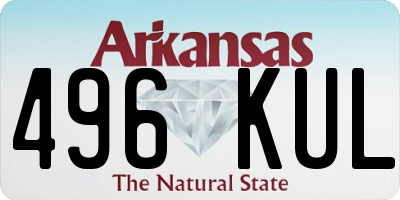 AR license plate 496KUL