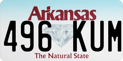 AR license plate 496KUM