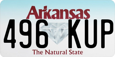 AR license plate 496KUP