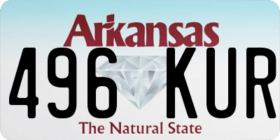 AR license plate 496KUR