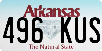 AR license plate 496KUS