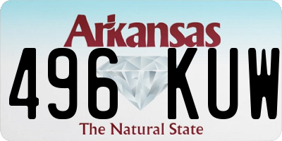 AR license plate 496KUW