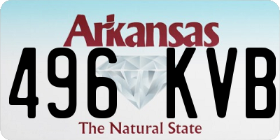 AR license plate 496KVB