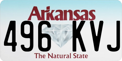 AR license plate 496KVJ