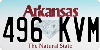 AR license plate 496KVM