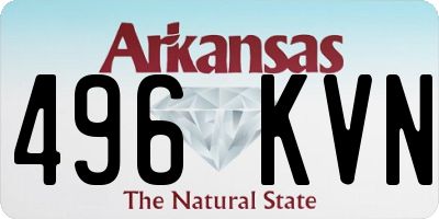 AR license plate 496KVN