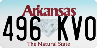 AR license plate 496KVO