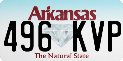 AR license plate 496KVP