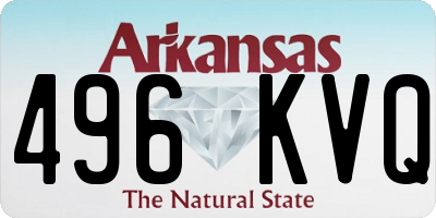 AR license plate 496KVQ