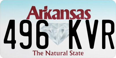 AR license plate 496KVR
