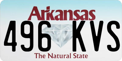 AR license plate 496KVS