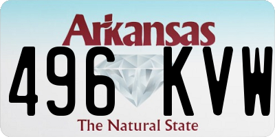 AR license plate 496KVW
