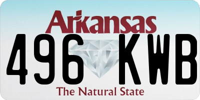 AR license plate 496KWB