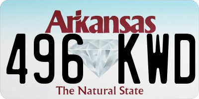 AR license plate 496KWD