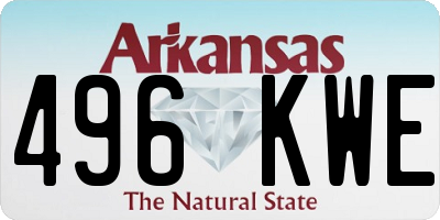 AR license plate 496KWE