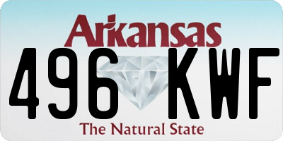AR license plate 496KWF