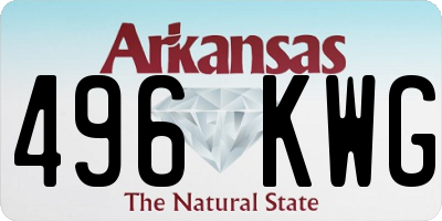 AR license plate 496KWG