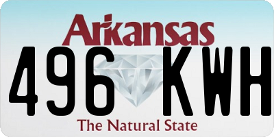 AR license plate 496KWH