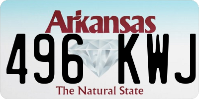 AR license plate 496KWJ