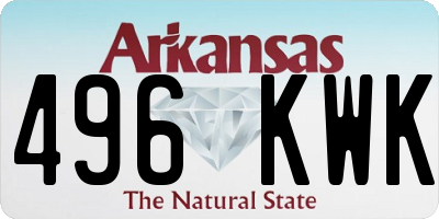 AR license plate 496KWK