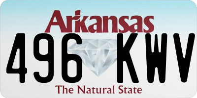 AR license plate 496KWV