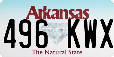 AR license plate 496KWX