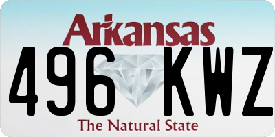 AR license plate 496KWZ