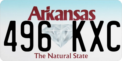AR license plate 496KXC