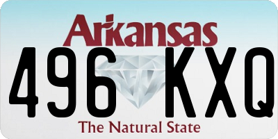 AR license plate 496KXQ