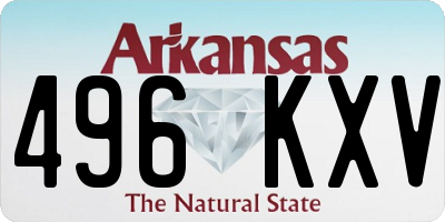 AR license plate 496KXV