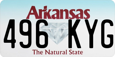 AR license plate 496KYG