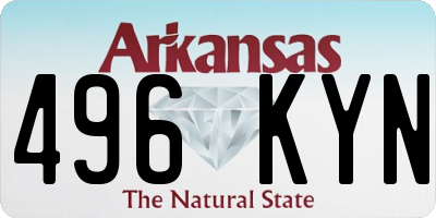 AR license plate 496KYN