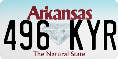 AR license plate 496KYR
