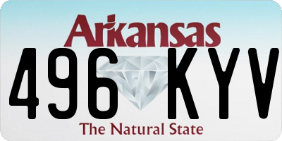 AR license plate 496KYV