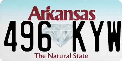 AR license plate 496KYW